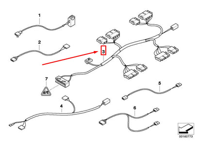NEW BMW 3 E46 DRIVERS SIDE WIRING 52108226430 8226430 ORIGINAL