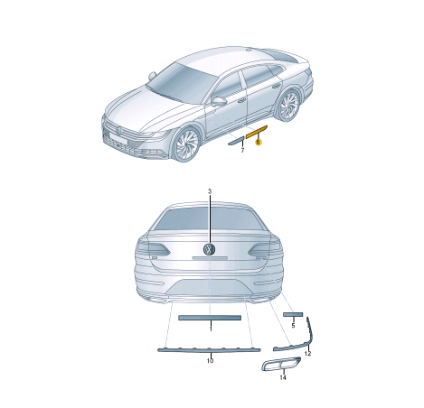 new volkswagen arteon 3h7 front left fender wing badge 3g8853689sdpj original