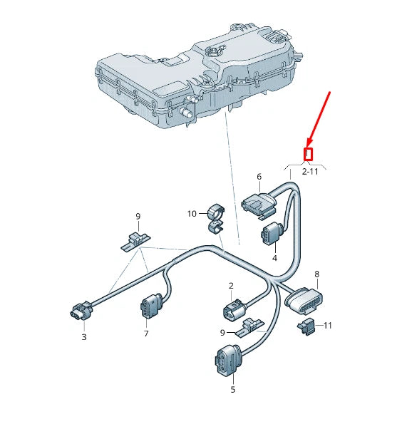 NEW VW TRANSPORTER T6 REDUCING AGENT TANK ADAPTER WIRING SET 7E0971819A ORIGINAL