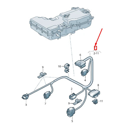 NEW VW TRANSPORTER T6 REDUCING AGENT TANK ADAPTER WIRING SET 7E0971819A ORIGINAL