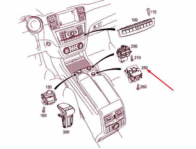 new mercedes-benz gle coupe c292 lower control panel switch a2929059000 original