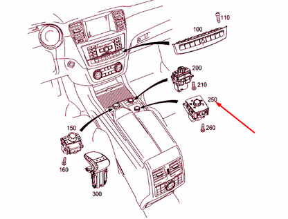new mercedes-benz gle coupe c292 lower control panel switch a2929059000 original