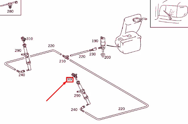 NEW MERCEDES-BENZ S W220 LEFT HEADLAMP WASHER NOZZLE A2208601547 ORIGINAL