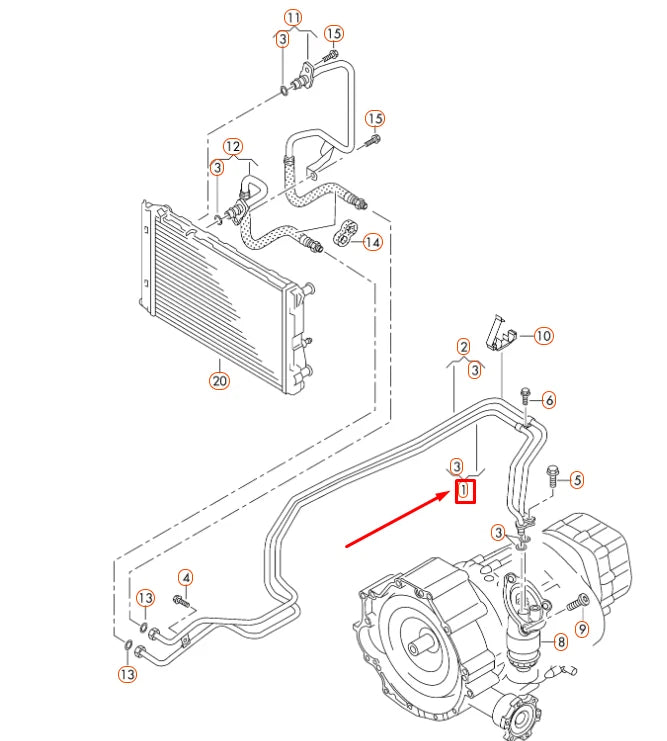 NEW AUDI A4 B8 OIL PRESSURE LINE 8K0317818AT ORIGINAL
