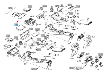 NEW MERCEDES-BENZ E W213 CENTER CONSOLE CUP HOLDER BOX TRIM A2136830600 ORIGINAL