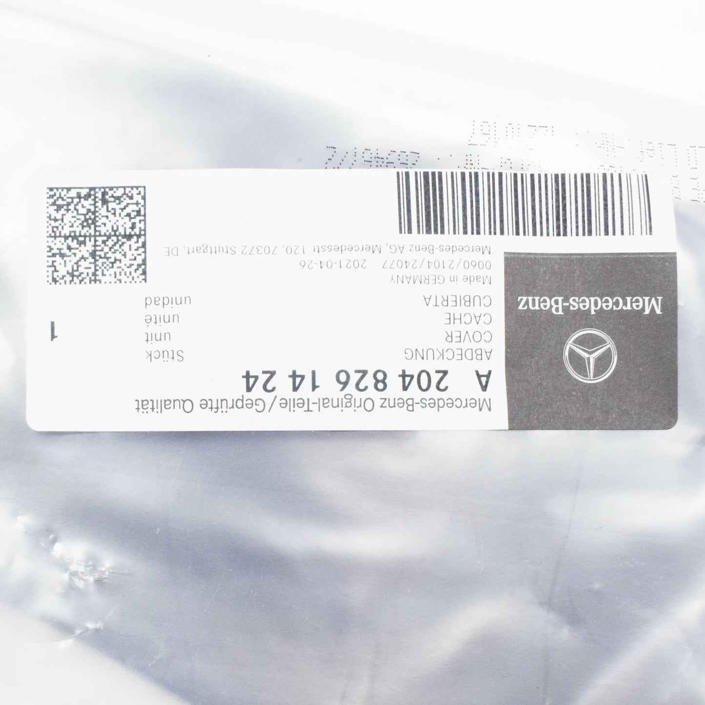 NEW MERCEDES-BENZ C W204 FRONT RIGHT HEADLAMP COVER A2048261424 ORIGINAL