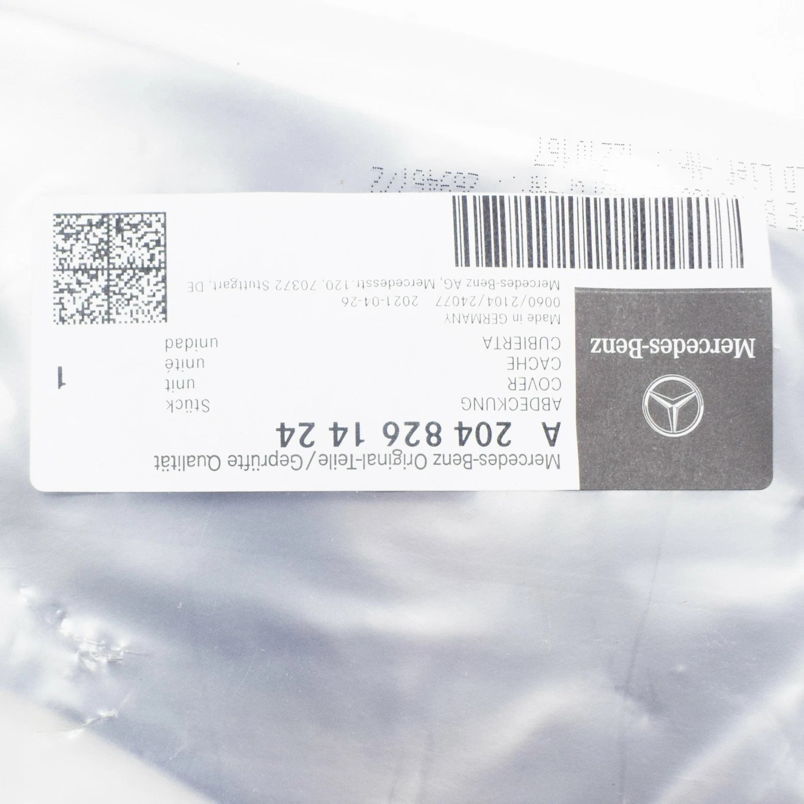 NEW MERCEDES-BENZ C W204 FRONT RIGHT HEADLAMP COVER A2048261424 ORIGINAL