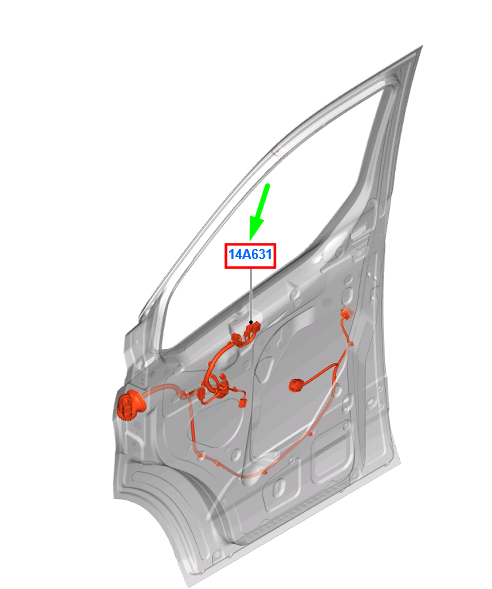 new ford tourneo custom front left door wire assy lhd 2368971 original