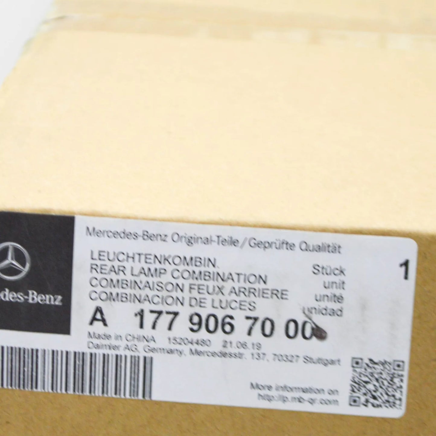 NEW MERCEDES-BENZ A W177 REAR RIGHT TAILLIGHT A1779067000