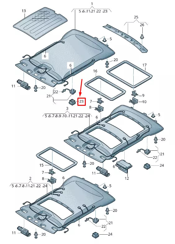 NEW AUDI A8 4H ROOF TRIM 4H0867591 DG8 4H0867591DG8