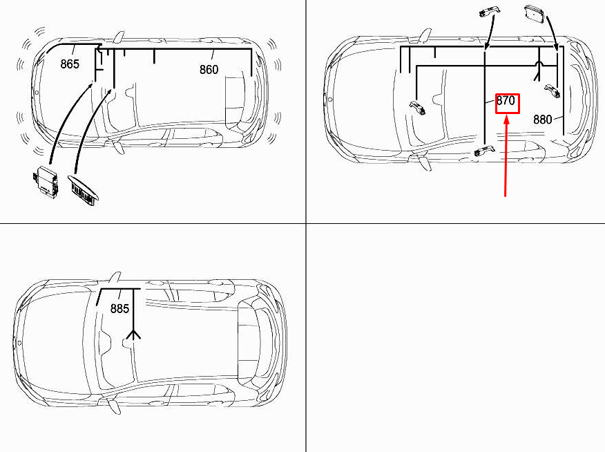 new mercedes-benz gla x156 keyless go wiring harness a1565405202 original