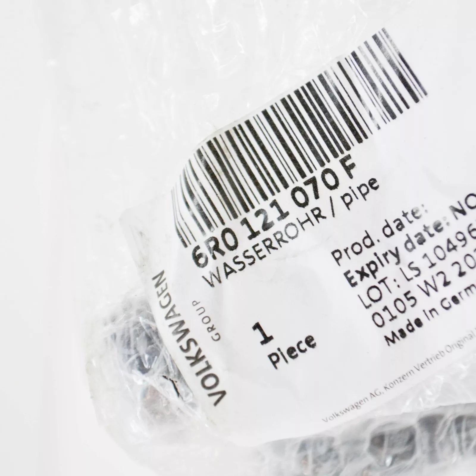 NEW AUDI A1 MK1 ENGINE COOLANT PIPE 6R0121070F