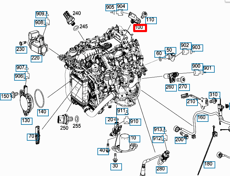 NEW MERCEDES-BENZ E W212 CAMSHAFT POSITION SENSOR A2769050900 ORIGINAL