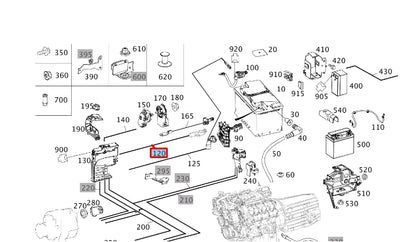 NEW MERCEDES-BENZ E W212 POSITIVE BATTERY TERMINAL WIRE A2125402910 ORIGINAL
