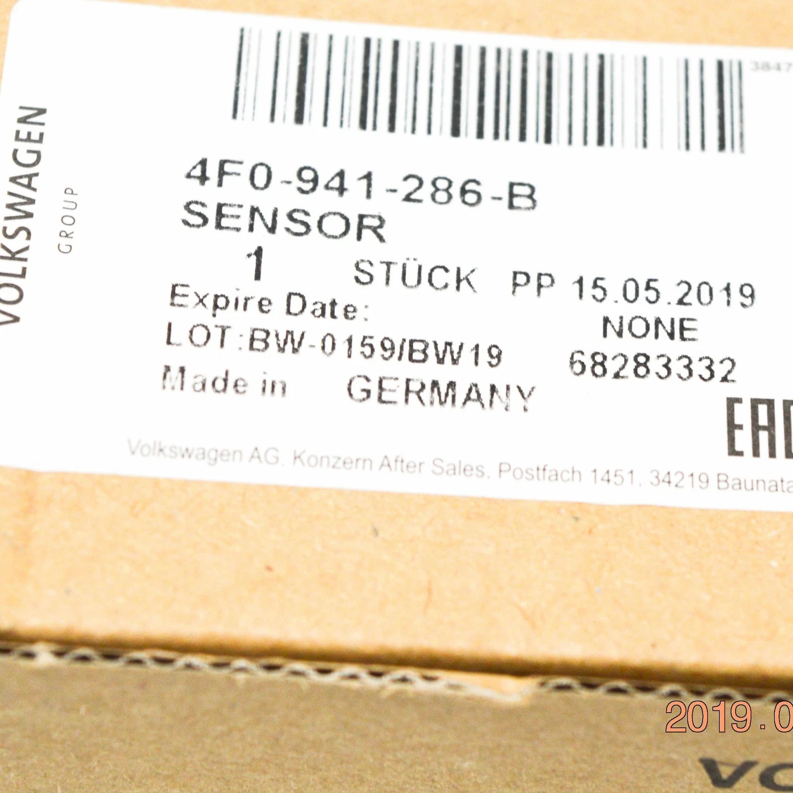 NEW AUDI A6 C6 LEVEL SENSOR WITH POLES RIGHT FRONT 4F0941286B