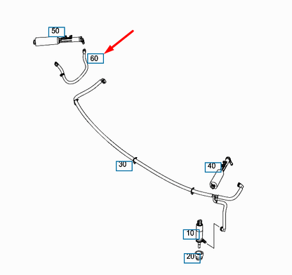 NEW MERCEDES-BENZ A-CLASS W176 WASHER HOSE A1768601692 ORIGINAL