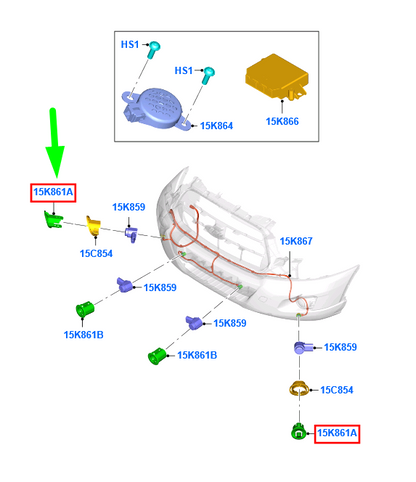 new ford transit mk4 front outer park sensor retainer bracket 1815769 original
