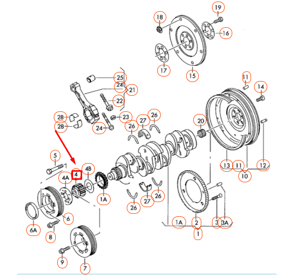 new audi a3 8p crankshaft pulley 038105263f original