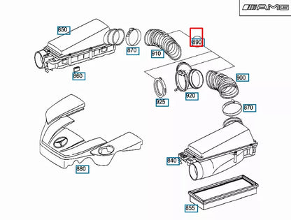 NEW MERCEDES BENZ E W211 AMG AIR SUCTION PIPE A1130900129