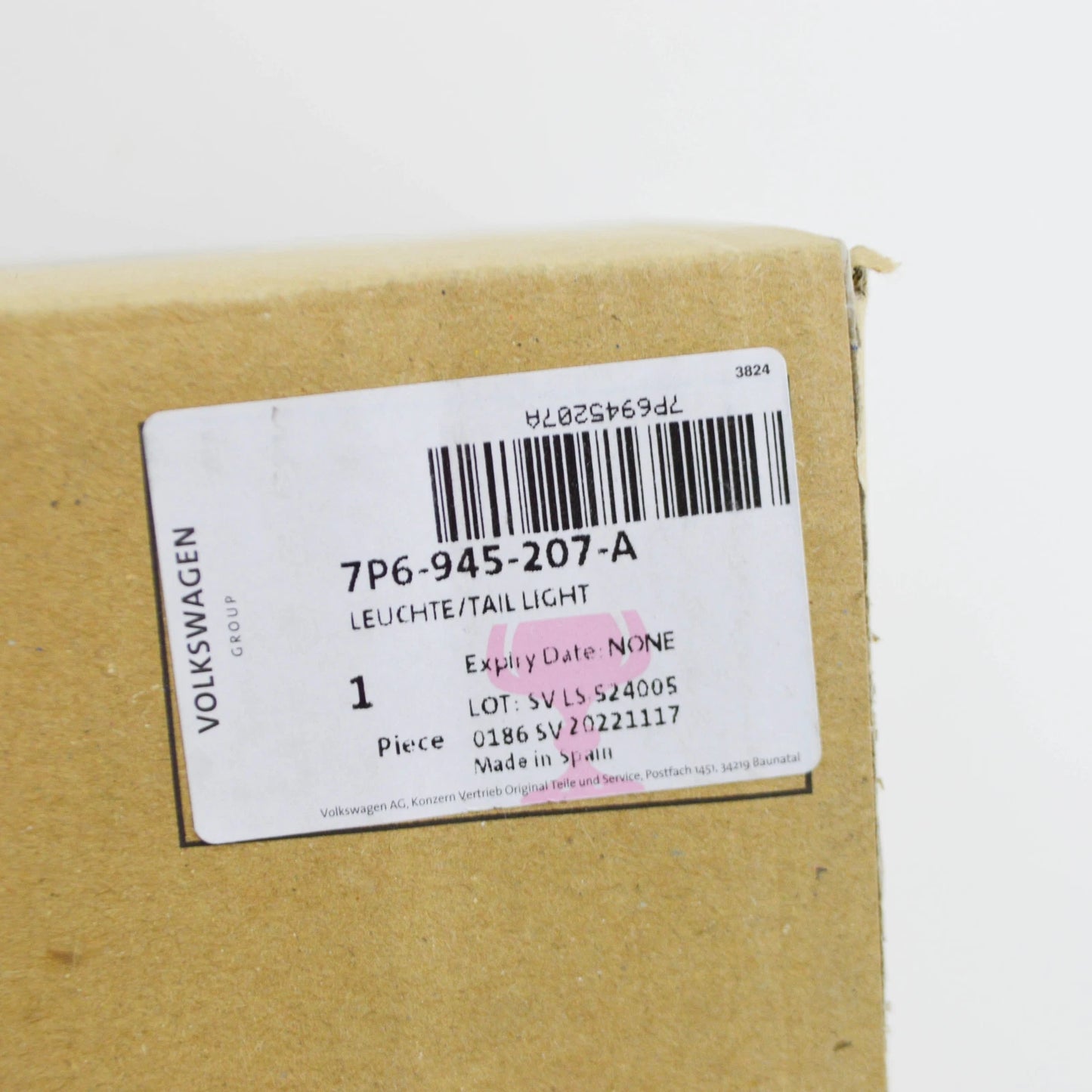 NEW VW TOUAREG 7P REAR LEFT OUTER LED TAILLIGHT 7P6945207A ORIGINAL