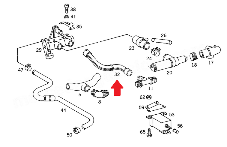 NEW MERCEDES-BENZ SL R129 AIR INTAKE HOSE A1190941282 ORIGINAL