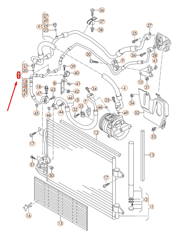 NEW AUDI A3 8P AIR CONDITIONING A/C HOSE 1K0820741CM ORIGINAL