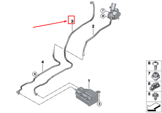 new bmw x5 g05 engine breather line 16137439938 original