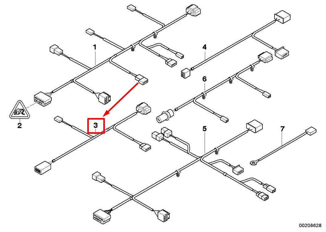 NEW BMW X1 E84 LEFT LORDOSIS/LBV ADAPTER LEAD 9132293 61129132293 ORIGINAL