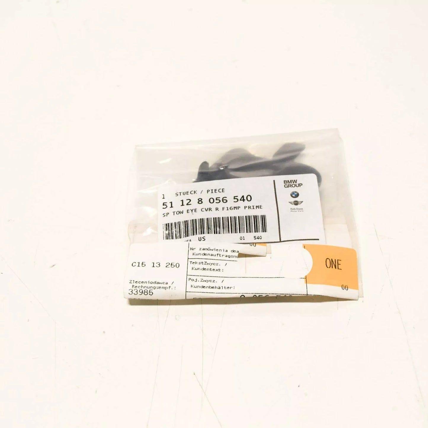 NEW BMW X6 F16 REAR M SPORT BUMPER TOW HOOK EYE COVER 51128056540 ORIGINAL