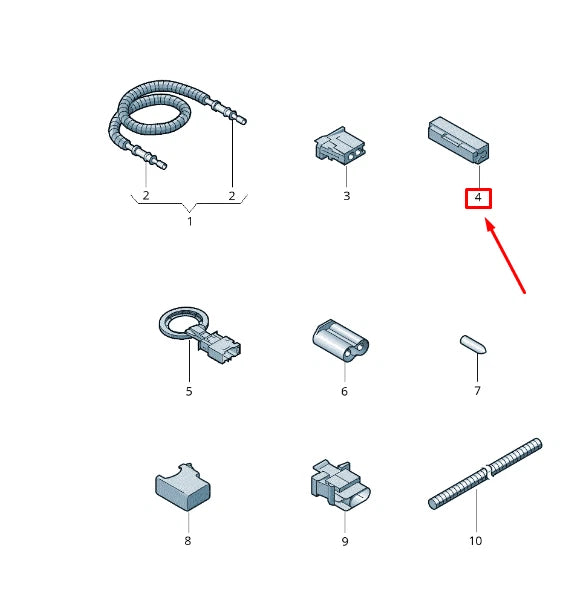 NEW VW TOUAREG 7P FIBRE OPTIC WAVE CONDUCTOR CONNECTING PIECE 4E0972645 ORIGINAL