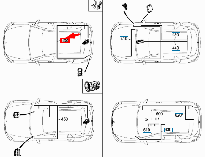 NEW MERCEDES-BENZ GLC C253 TRAILER COUPLING WIRING HARNESS A2535400105 ORIGINAL