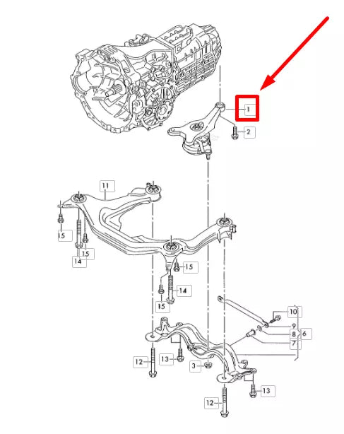NEW AUDI A4 8EC, B7 AUTOMATIC TRANSMISSION MOUNT 8E0399105HM