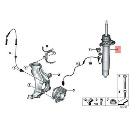 new bmw m3 f80 front right shock absorber 2284786 31312284786 original