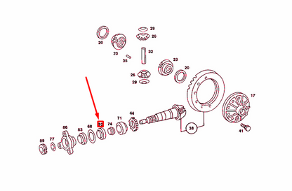 NEW MERCEDES-BENZ SL R107 REAR PINION TAPERED ROLLER BEARING A0029801102