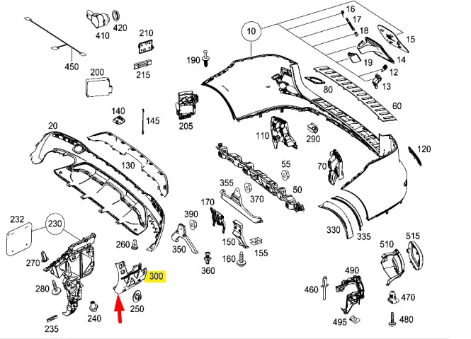 NEW MERCEDES-BENZ GLE W166 REAR LEFT BUMPER BRACKET A1668852924