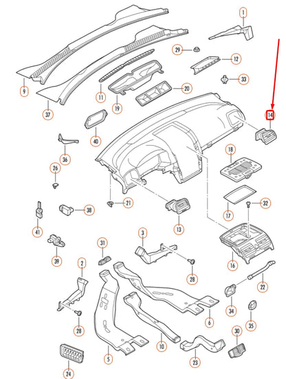 NEW VOLKSWAGEN GOLF 1K MK5 FRONT DASHBOARD RIGHT AIR VENT 1K0819704D1QB ORIGINAL