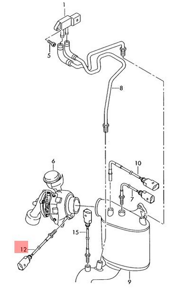 new volkswagen crafter 2e exhaust temperature sensor 03l906088hd 2.0tdi original