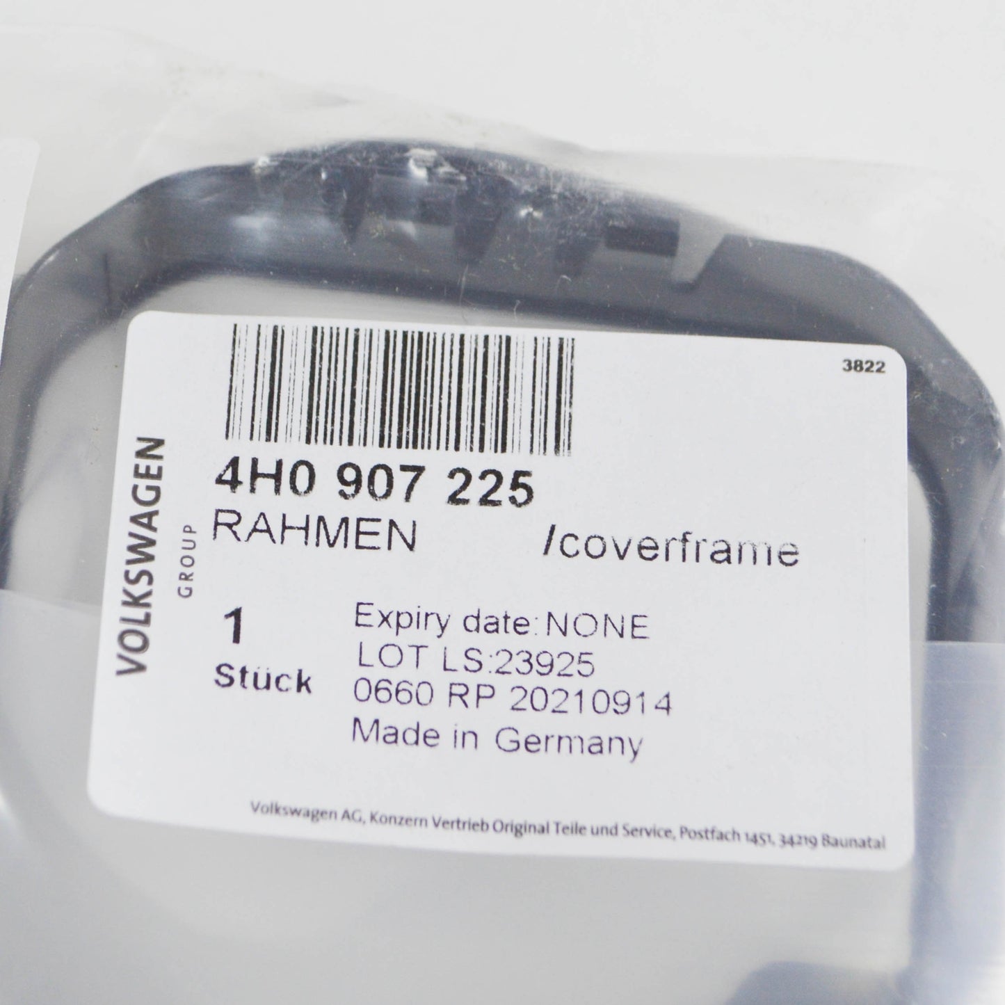 new audi a8 4h d4 front radar sensor left cover frame 4h0907225 original