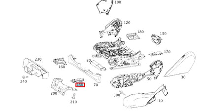 NEW MERCEDES-BENZ C W205 RIGHT OUTER SEAL RAIL GUIDE A20591902009051 ORIGINAL