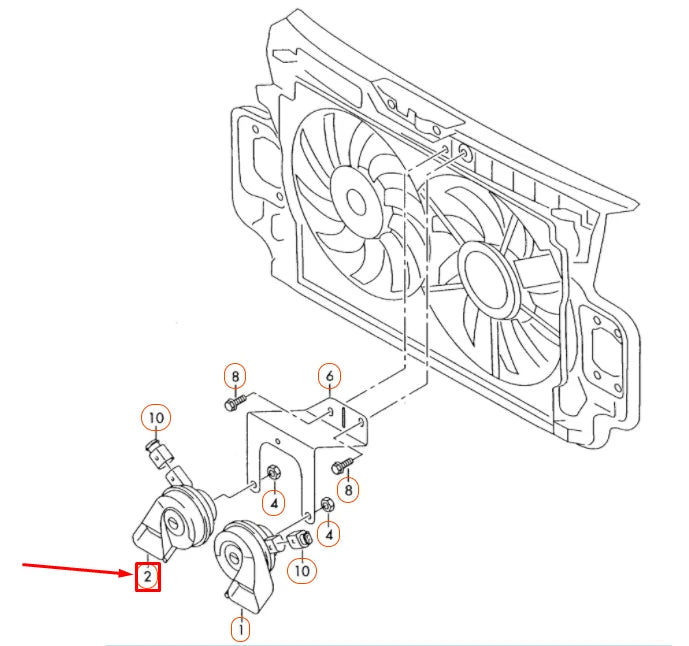 NEW AUDI A6 C6 HIGH TONE FANFARE 4F0951223A ORIGINAL