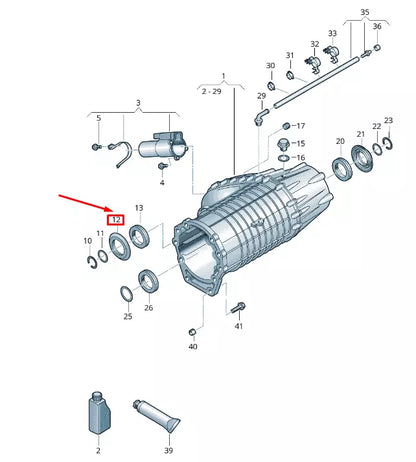 NEW VW TOUAREG 7P MK2 TRANSFER BOX FRONT PROTECTIVE RING 0BV341375A