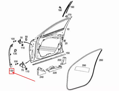 NEW MERCEDES-BENZ E W213 FRONT LEFT DOOR SEALING A2137205902 ORIGINAL