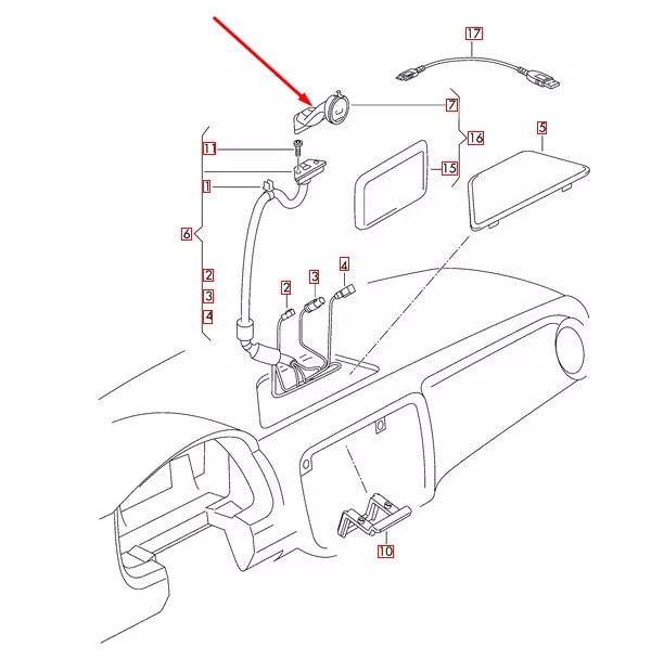NEW VOLKSWAGEN UP NAVIGATION GPS HOLDER BRACKET 1S0035936A ORIGINAL