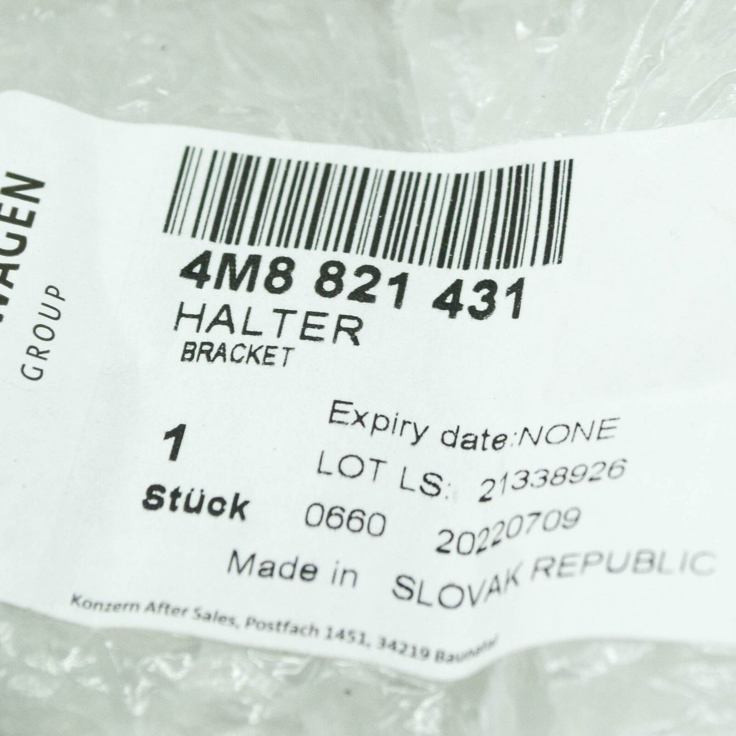 NEW AUDI Q8 4MN FRONT LEFT FENDER BRACKET 4M8821431 ORIGINAL