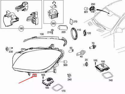 NEW MERCEDES-BENZ GLE W166 FRONT RIGHT HEADLIGHT LHD A1668206759 ORIGINAL