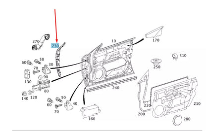 NEW MERCEDES-BENZ CLS C219 FRONT LEFT DOOR SEALING A2197270130 ORIGINAL