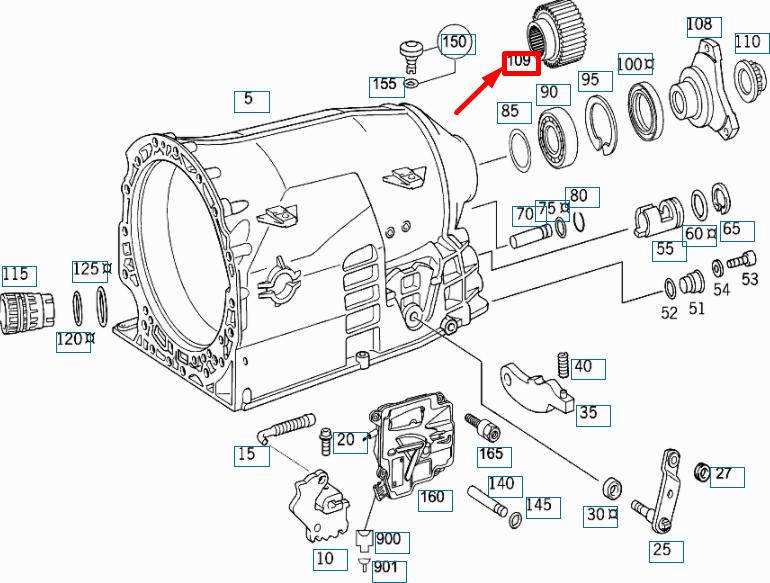 NEW MERCEDES-BENZ SLK R171 TRANSMISSION HOUSING HUB A2112820082 ORIGINAL