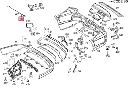 NEW MERCEDES-BENZ GL X166 REAR PARKING SENSOR WIRING LOOM A1665403215 ORIGINAL
