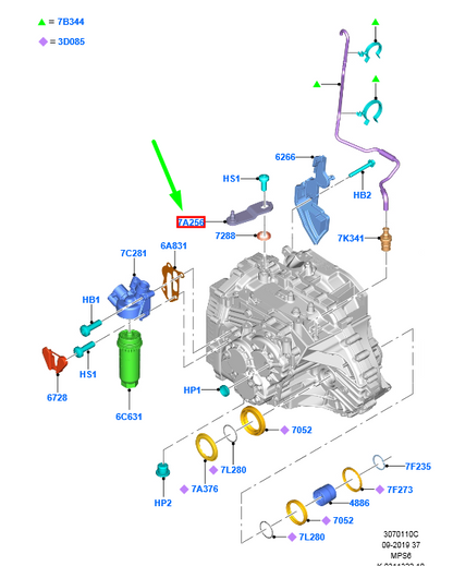 new ford mondeo mk5 manual control gear shift lever 5135557 original