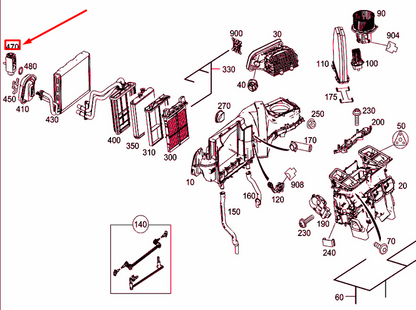 NEW MERCEDES-BENZ C W204 A/C EXPANSION VALVE LHD A2128300284 ORIGINAL